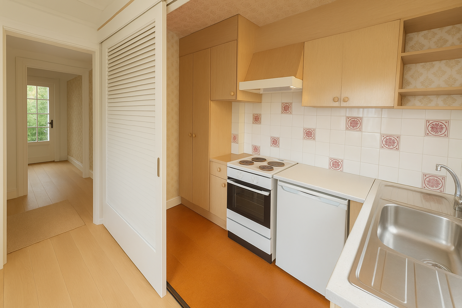 Kitchen — Bright & open after