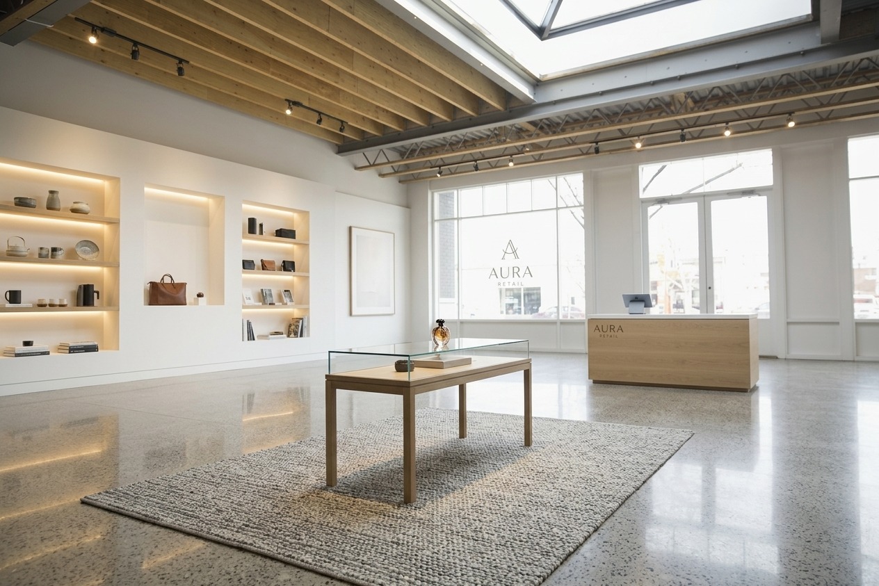 Retail showroom after