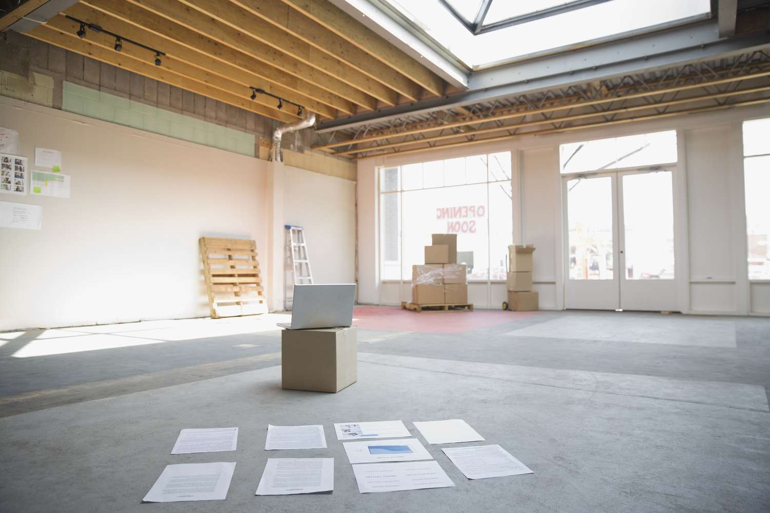 Retail showroom before